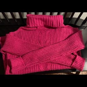 Pink turtle neck sweater